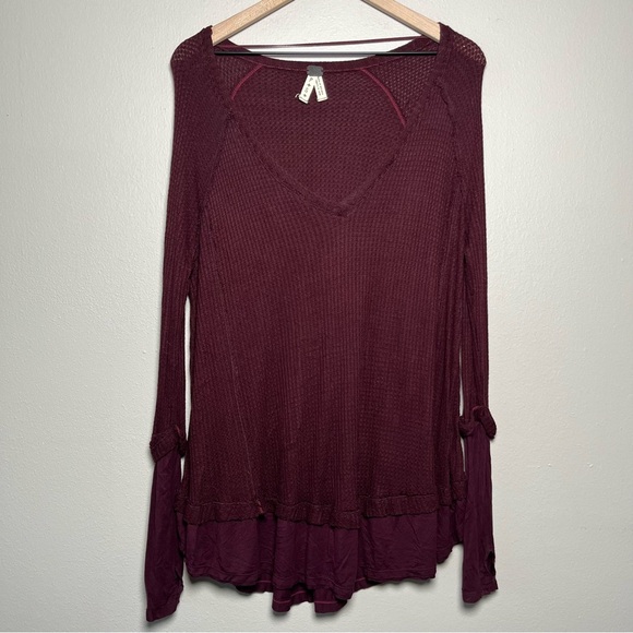 We The Free‎ Laguna North Shore Waffle Knit Thermal Tunic Long Sleeve Top Small - Picture 1 of 7